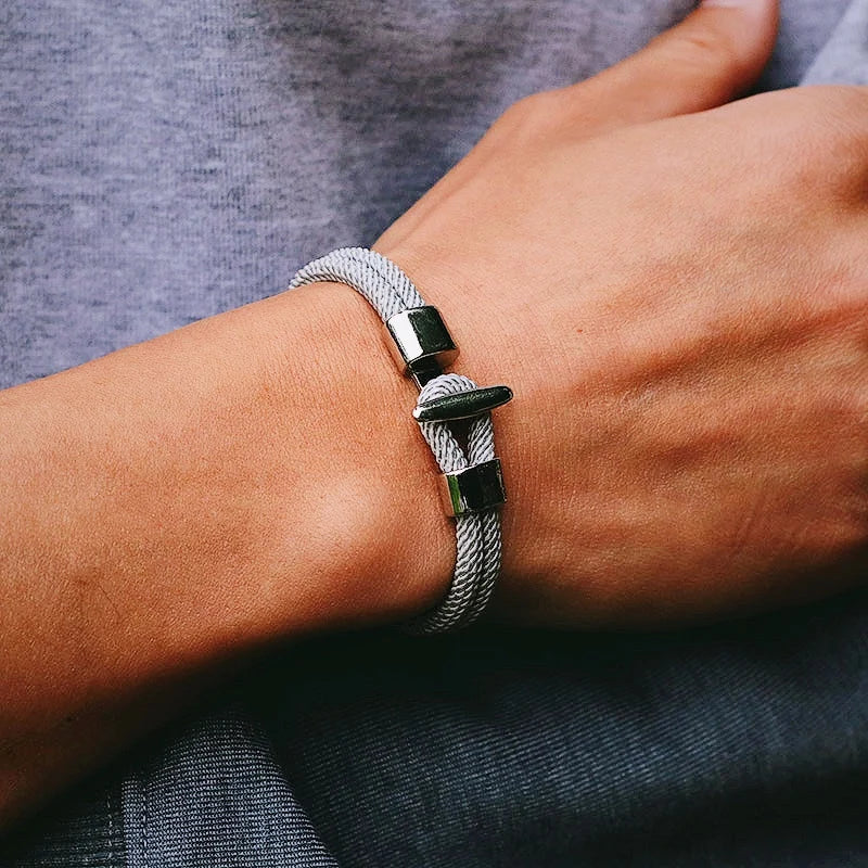 51Luckind Milan Rope Anchor Bracelet – Handmade Cotton Survival Jewelry for Men & Women
