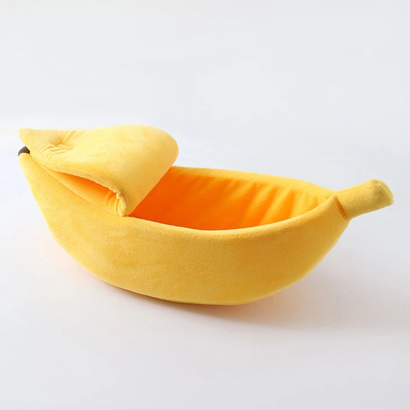Banana Cat Bed House Funny Cute Cozy Cat Mat Beds Warm Durable Portable Pet Basket Kennel Dog Cushion Cat Supplies Multicolor