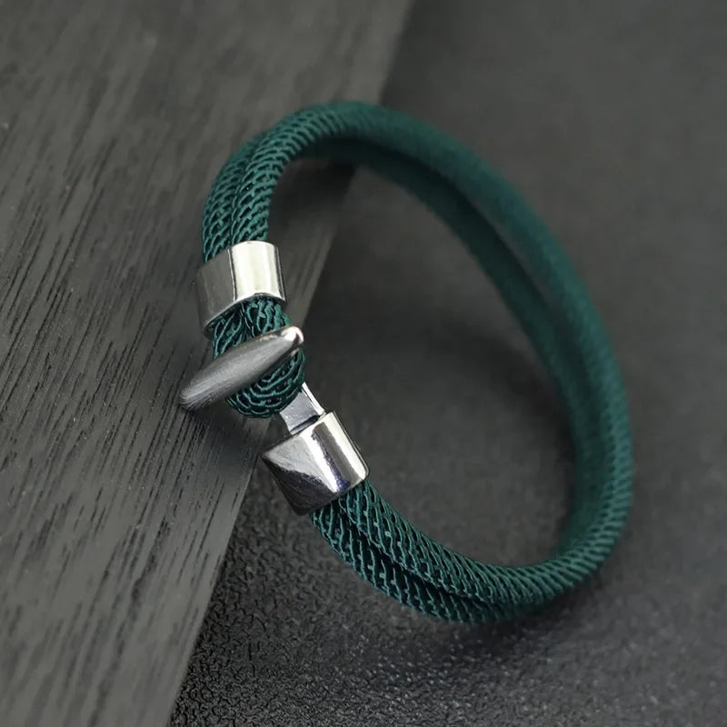 51Luckind Milan Rope Anchor Bracelet – Handmade Cotton Survival Jewelry for Men & Women